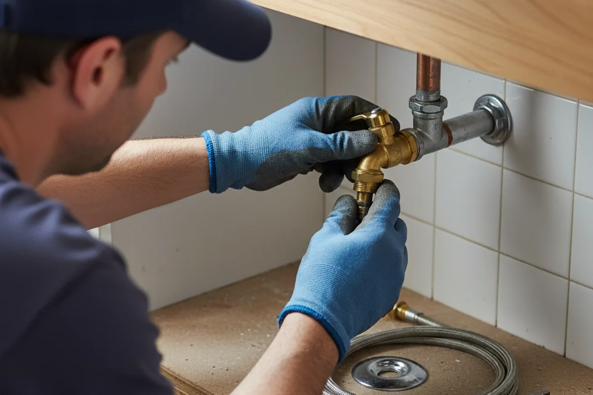 Shutoff valve and fitting work during Emergency Plumbing in Stewarts Point